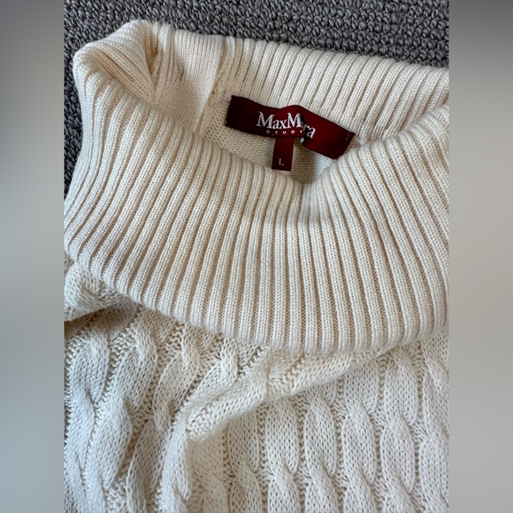 MaxMara sleeveless knit dress, gorgeous cream colour, 100% wool, size L - Picture 5 of 9